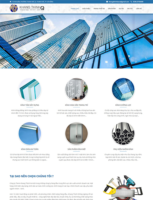 Website Khang Thịnh Glass